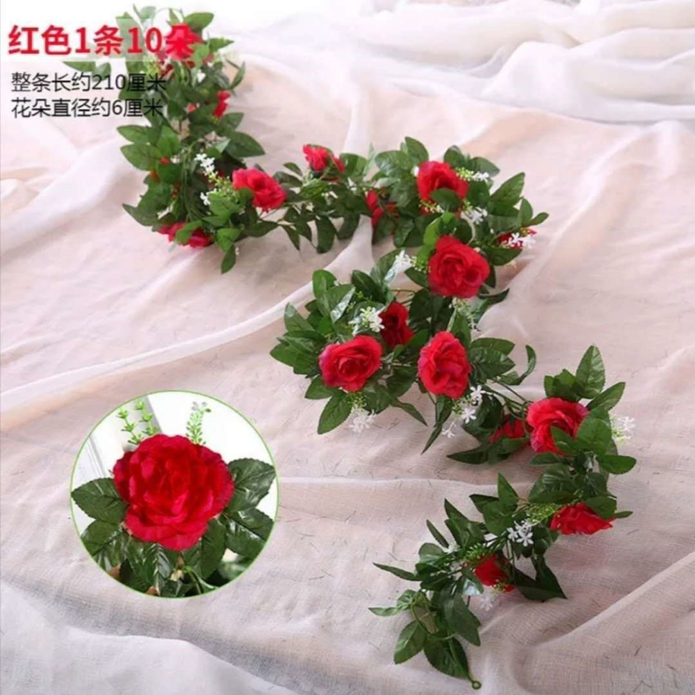 仿真樹葉吊頂葡萄葉假花藤條綠葉空調水管道纏繞遮擋綠色藤蔓裝飾-細節圖6