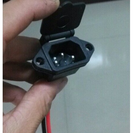 電動車充電口帶蓋安全插口品字插頭充電插座通用充電孔配件包郵-細節圖2