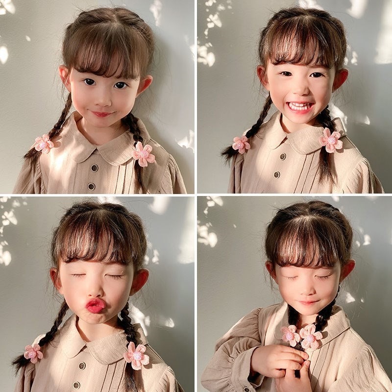 兒童頭繩網紅2021年新款韓國可愛小花朵不傷發扎頭皮筋圈發飾發繩-細節圖2