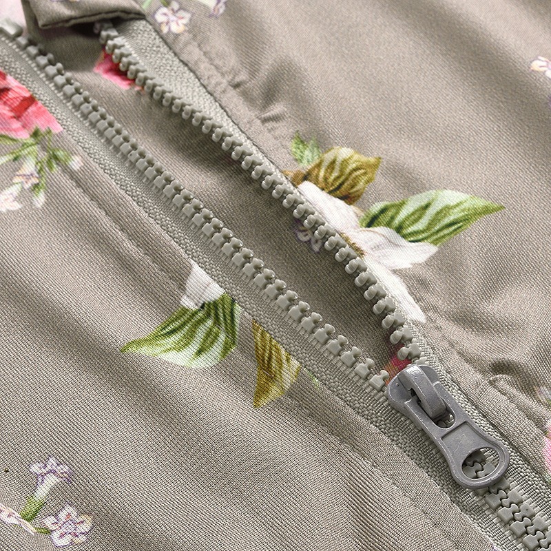 新款套頭女衛衣連帽運動套裝春秋款碎花拉鏈外套歐美兩件套-細節圖4