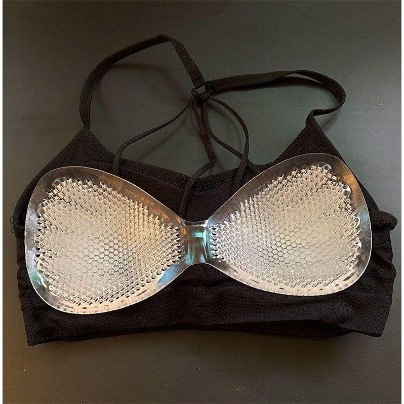 硅膠胸墊加厚一片式隱形透氣聚攏增大按摩美背運動內衣泳衣插片-細節圖5