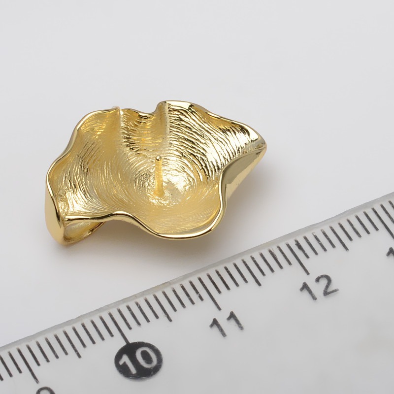 S925銀貝殼吊墜頭珍珠掛墜項墜diy珍珠10-11鑲嵌飾品配件空託3397-細節圖5