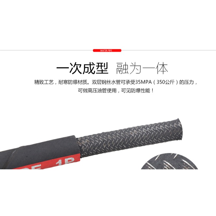 適用黑貓熊貓吉普斯款洗車機超高壓360型3/8清洗機鋼絲出水管配件-細節圖2