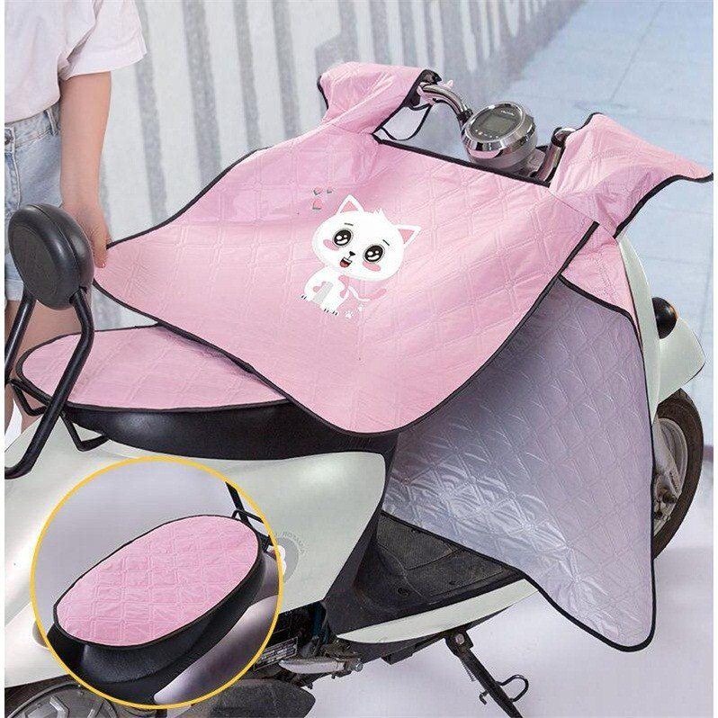 電動車擋風被四季通用夏季薄款春秋夏天騎車摩托電瓶車防水防曬罩-細節圖3
