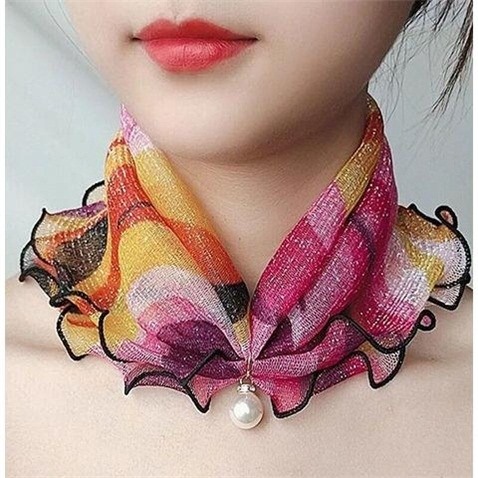 百變魔術圍巾女套頭圍脖女小絲巾夏季面罩防曬掛耳式圍脖潮流-細節圖4