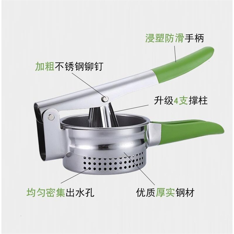 蔬菜不銹鋼擠水器餃子餡脫水擠菜器廚房家用手動多功能壓汁壓蒜器-細節圖5