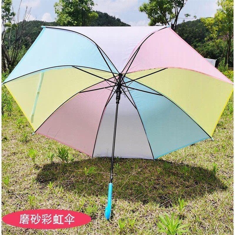 透明雨傘男女網紅ins可愛半自動折疊直柄兒童清新遮陽晴雨傘-細節圖4