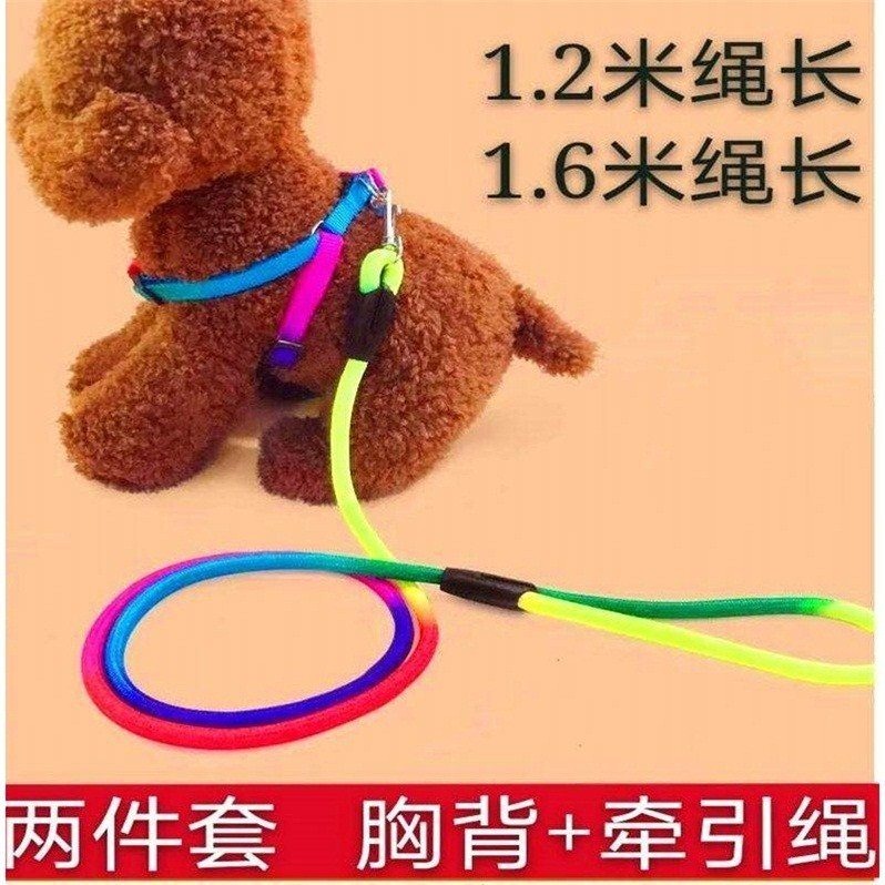 遛狗繩狗繩子小泰迪狗狗牽引繩狗鏈子幼犬小型犬栓溜牽狗繩可調節-細節圖3