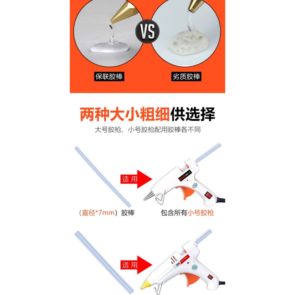 。的小型膠槍打搶家用手工熱熔棒電條容玻璃速融交塑料焊接神器加-細節圖8