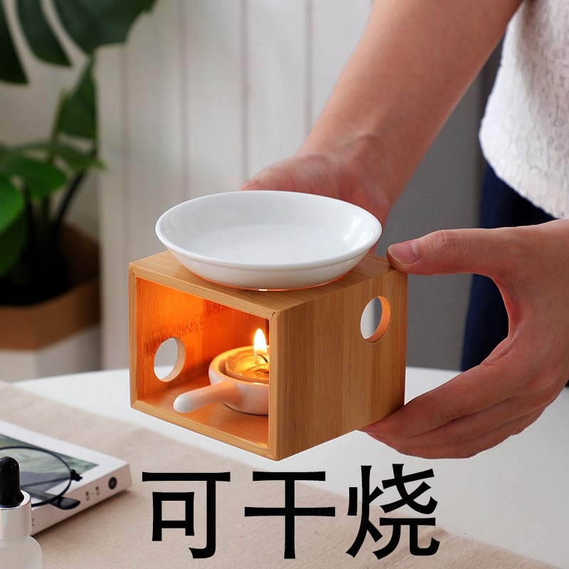 楠竹香薰爐香薰燈蠟燭臺精油燈薰香爐家居浪漫助眠酒店美容院臥室-細節圖2