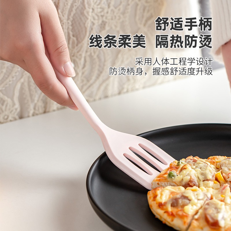 硅膠鏟子耐熱不粘鍋專用鍋鏟平底鍋煎鏟家用炒菜鏟子廚房小漏鏟-細節圖2
