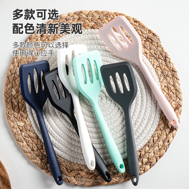 硅膠鏟子耐熱不粘鍋專用鍋鏟平底鍋煎鏟家用炒菜鏟子廚房小漏鏟-細節圖3
