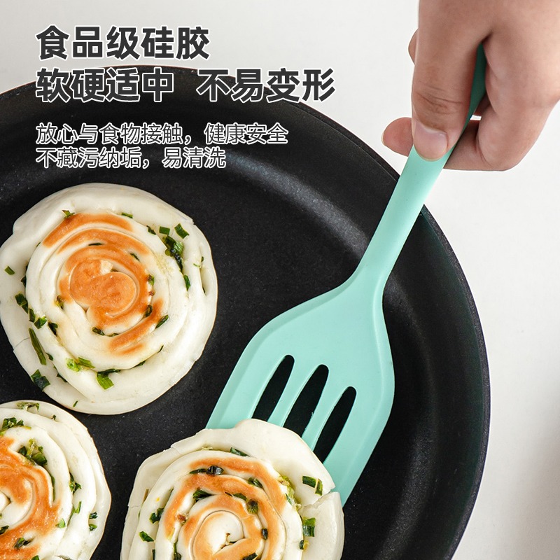 硅膠鏟子耐熱不粘鍋專用鍋鏟平底鍋煎鏟家用炒菜鏟子廚房小漏鏟-細節圖4
