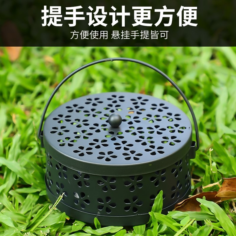 創意蚊香盤蚊香架蚊香盒防火家用帶蓋室內戶外安全蚊香爐日式盤託-細節圖2