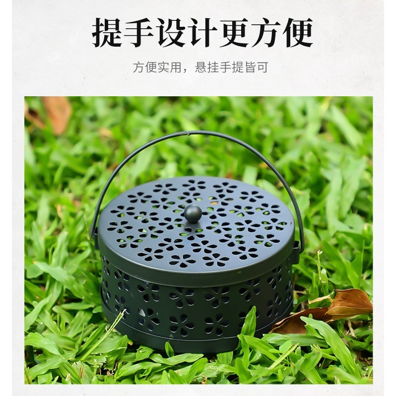創意蚊香盤蚊香架蚊香盒防火家用帶蓋室內戶外安全蚊香爐日式盤託-細節圖9