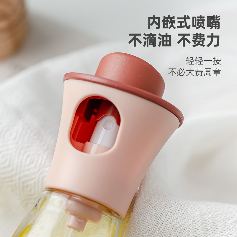 噴霧油瓶家用噴油瓶燒烤廚房按壓式霧化控油玻璃減脂防漏油壺油罐-細節圖4