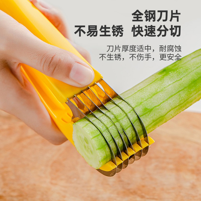 食品不銹鋼水果蔬菜切片神器午餐肉分割器切蛋器香蕉雞蛋切片工具-細節圖2