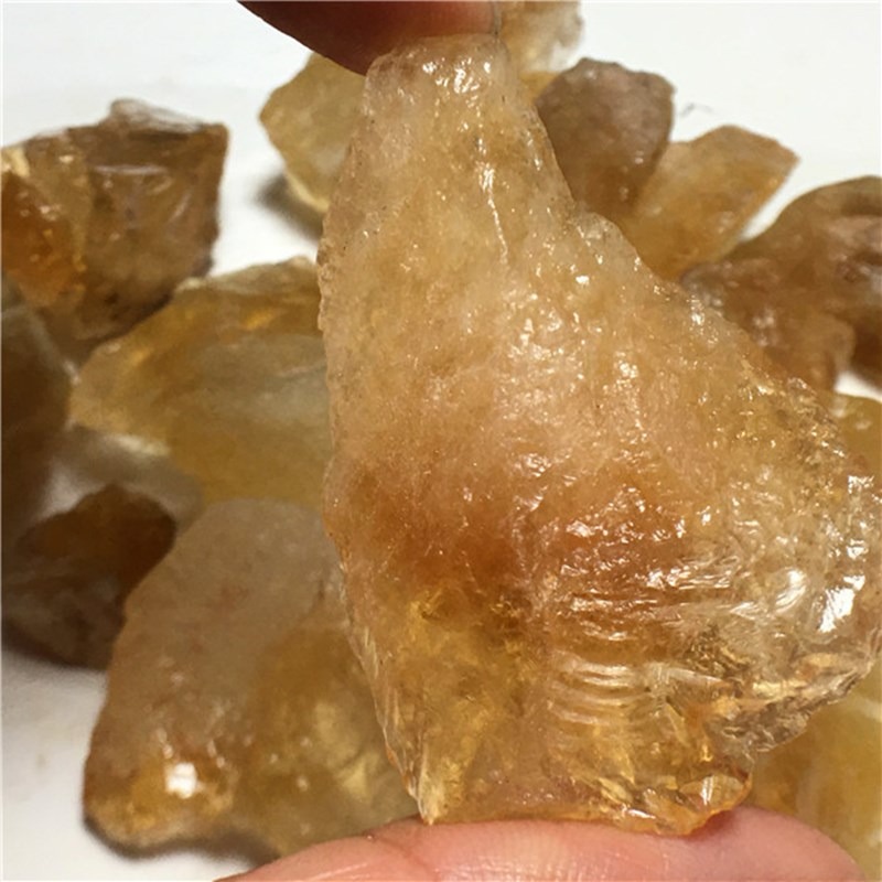 天然巴西黃水晶大塊雕刻料原石黃水晶原石原礦辦公擺件家居裝飾品-細節圖3