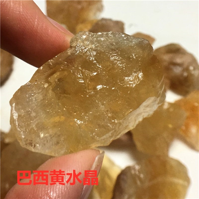 天然巴西黃水晶大塊雕刻料原石黃水晶原石原礦辦公擺件家居裝飾品-細節圖4