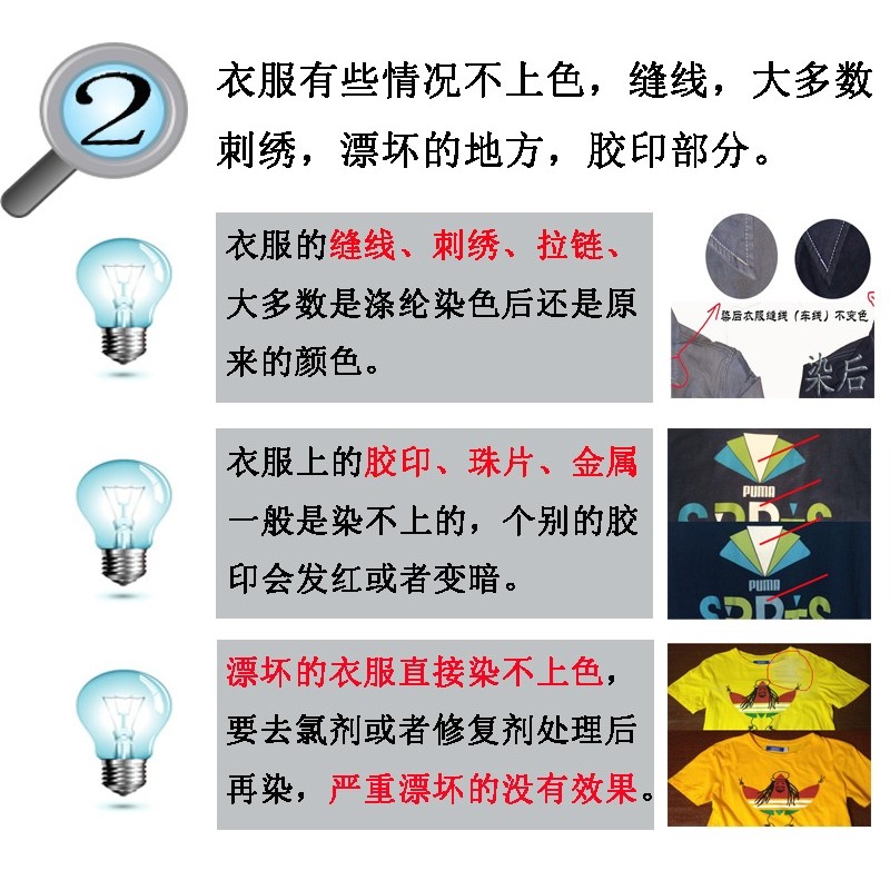 衣服染料舊衣翻新改色修復黑深灰免煮染色劑扎染染料染衣服不褪色-細節圖9