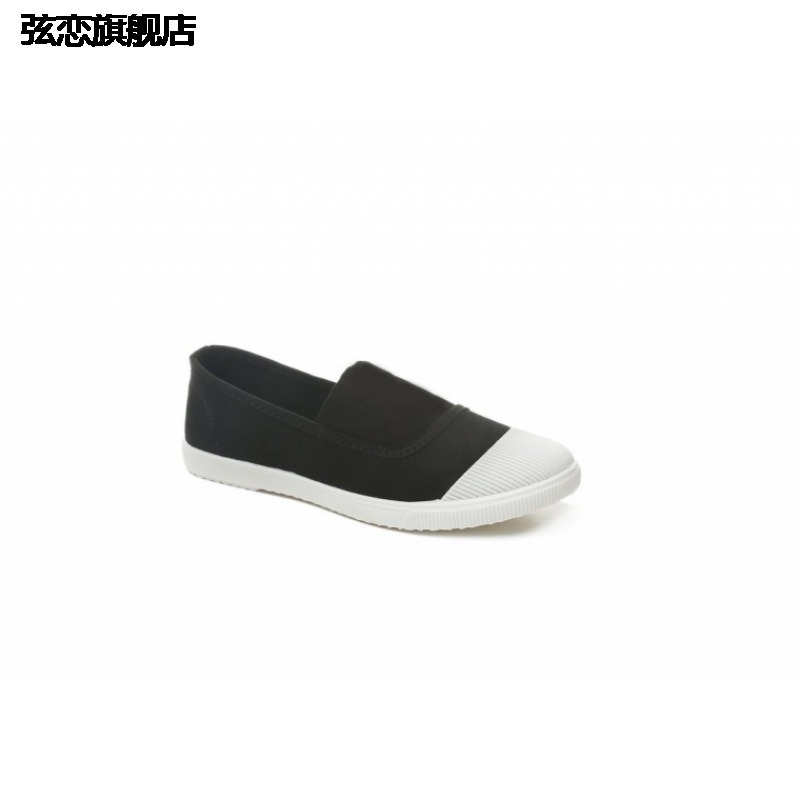 20春夏新款帆布鞋布面休閑一腳蹬女鞋樂福鞋學生鞋平底單鞋潮-細節圖2
