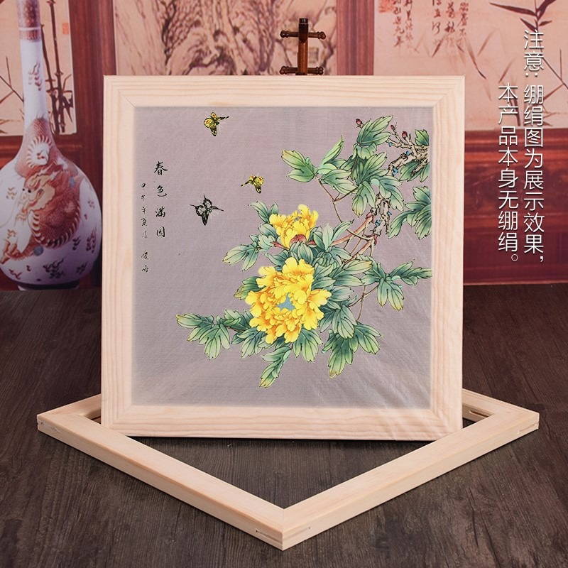 定製 繃絹內框條工筆畫框，各種絲網印實木網框/遊戲框-細節圖2