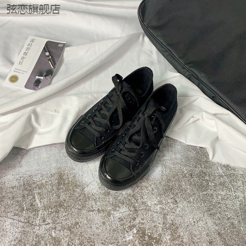 春季三次硫化亮油低幫帆布鞋女1970復古經典基礎板鞋男潮流-細節圖4
