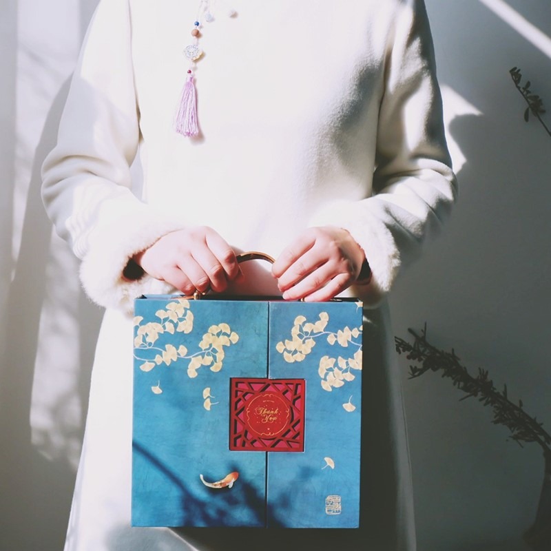 中國風伴手禮盒喜糖伴娘結婚手提復古中式禮品空盒禮物盒小眾高端-細節圖4