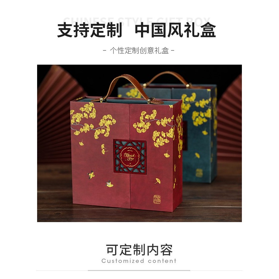 中國風伴手禮盒喜糖伴娘結婚手提復古中式禮品空盒禮物盒小眾高端-細節圖8