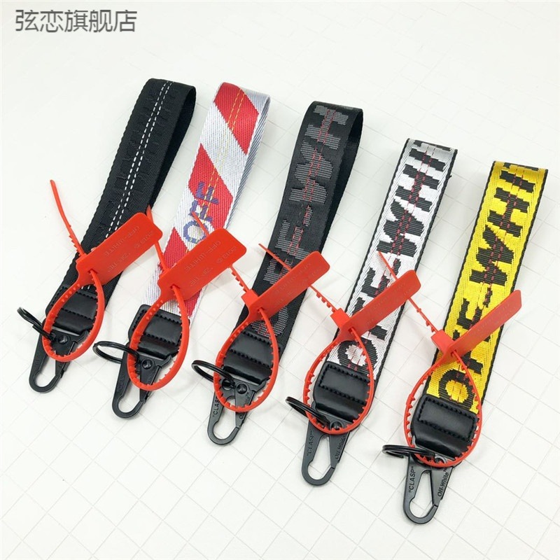 上新鑰匙扣歐美潮牌刺繡帆布掛件箱包相機帶牛仔配-細節圖2