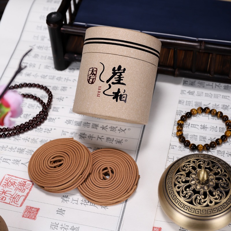 【實惠裝】天然檀香沉香盤香安神房間室內廁所衛生間除臭香薰持久-細節圖8