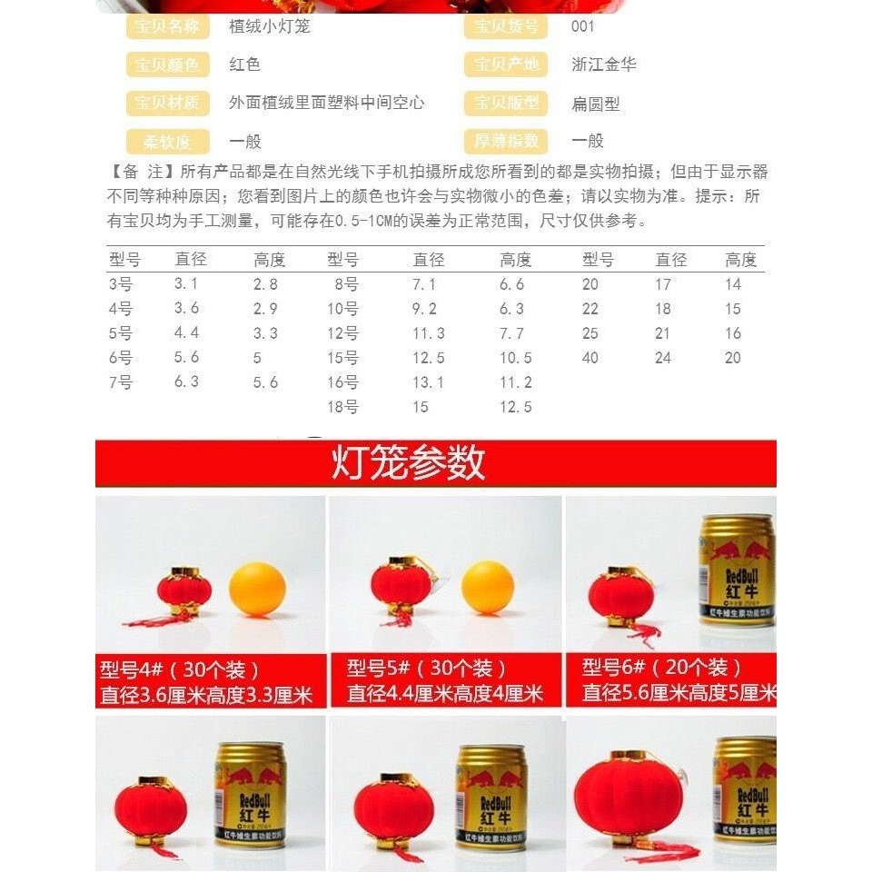 植絨小燈籠掛飾樹上室內結婚燈籠客廳場景佈置盆景掛件裝扮小燈籠-細節圖10