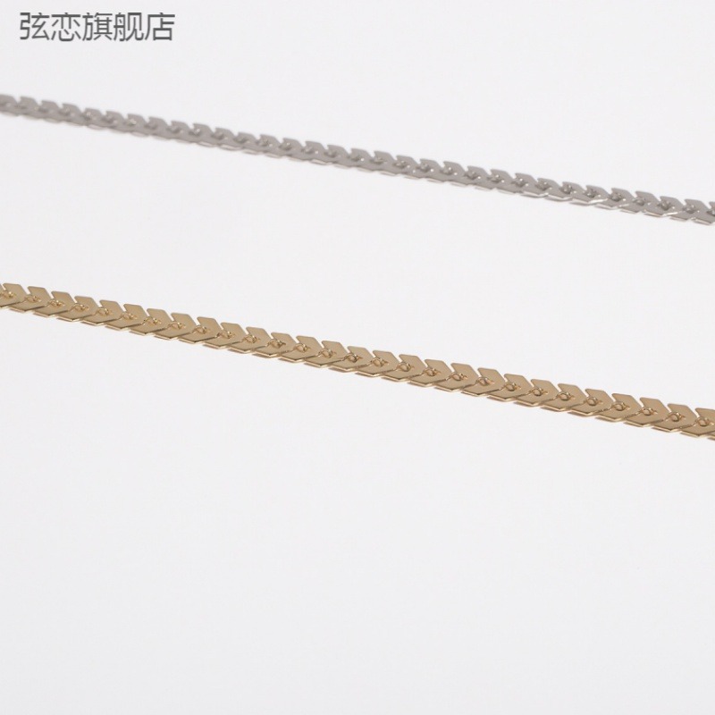 歐美飾 個性單層箭頭身體鏈 簡約金屬幾何飛機鏈腰鏈女-細節圖3