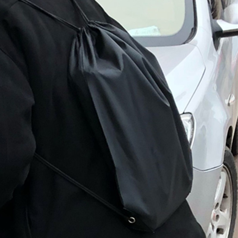 束口袋抽繩雙肩包男女雨衣披收納袋防水簡易戶外旅行運動健身揹包-細節圖2
