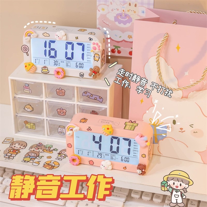 可愛鬧鐘學生專用起牀神器智能2022新款兒童女孩網紅簡約ins超火-細節圖3