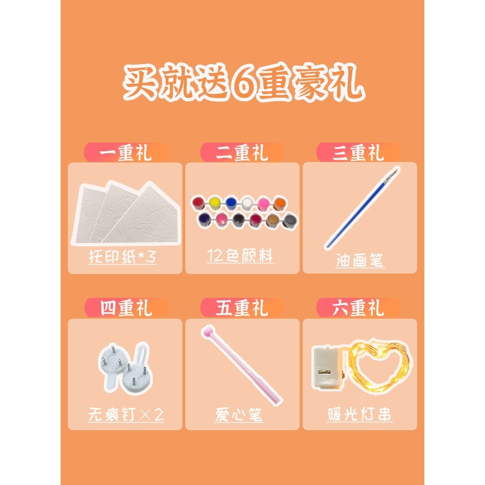 Diy手印禮物|手工製作生日意義週年情侶一對送男朋友有紀念意義的-細節圖3