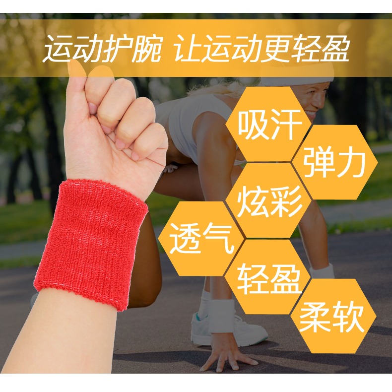 護腕男女運動保暖籃球羽毛球毛巾吸汗擦汗護手腕套帶扭傷運動護具-細節圖8