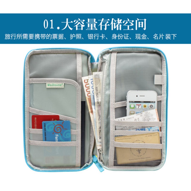 wellhouse護照包多功能證件袋機票夾旅遊錢包旅行護照包證件卡包-細節圖8
