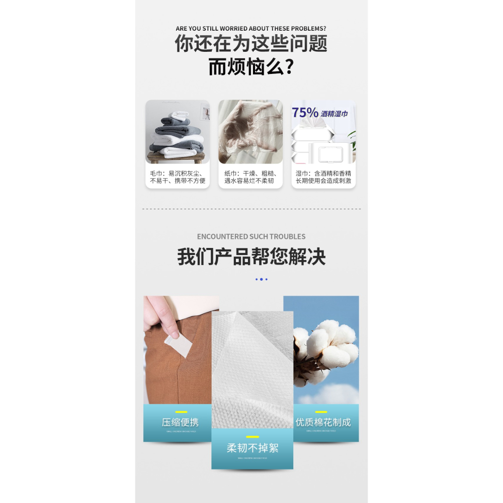 壓縮毛巾加厚旅行裝一次性洗臉巾植物纖維小顆粒旅遊神器常備用品-細節圖9