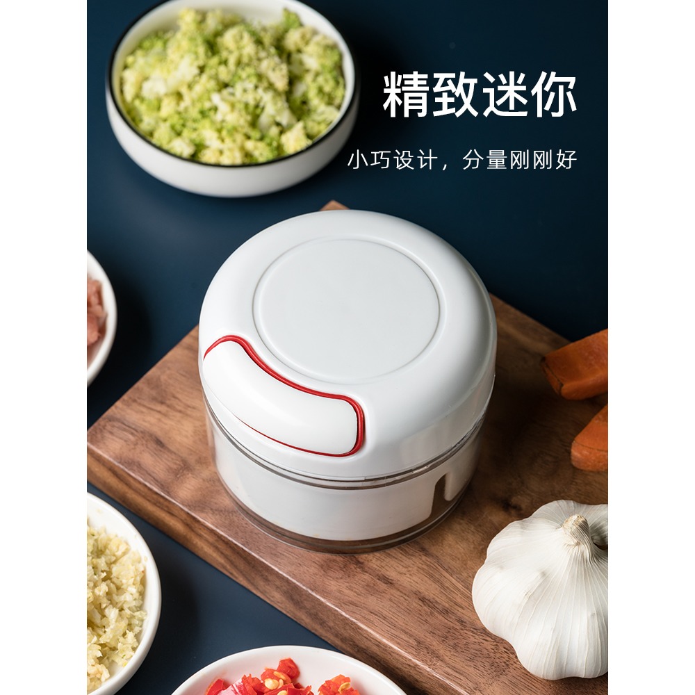 手動絞蒜頭辣椒大蒜攪碎機家用蒜蓉打姜磨泥拉蒜神器迷你小型搗蒜-細節圖4
