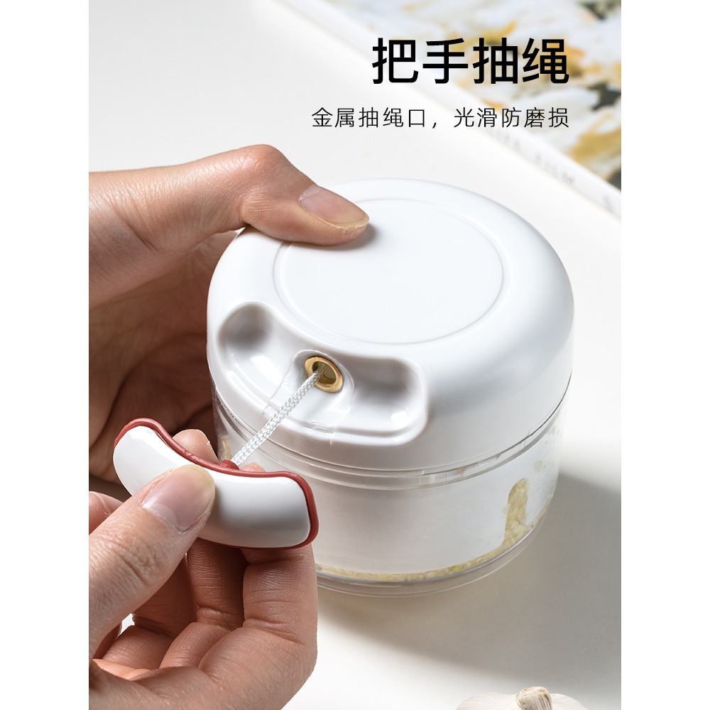 手動絞蒜頭辣椒大蒜攪碎機家用蒜蓉打姜磨泥拉蒜神器迷你小型搗蒜-細節圖5