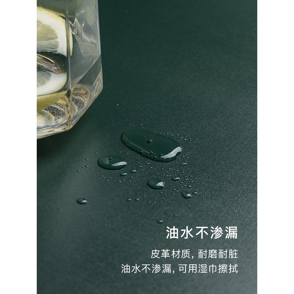 北歐簡約餐桌墊碗墊子隔熱墊防水防油防燙家用耐熱菜墊子杯墊皮革-細節圖5