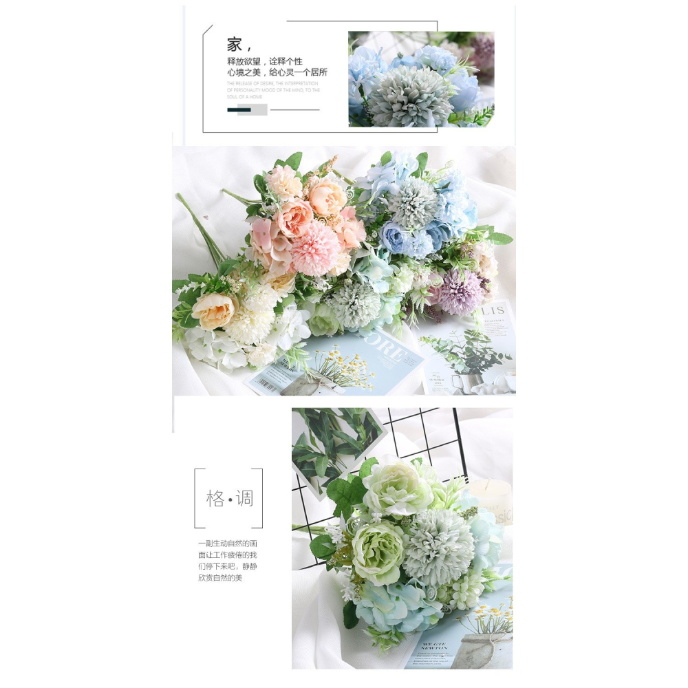 單束假花仿真花束婚慶路引花手捧花藝家居裝飾花 ins玫瑰攝影擺設-細節圖10