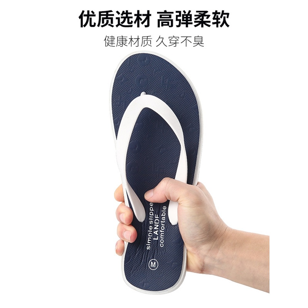 現貨橡膠人字拖男士夏季休閑戶外夾腳拖鞋 防滑外穿時尚涼拖2-細節圖4