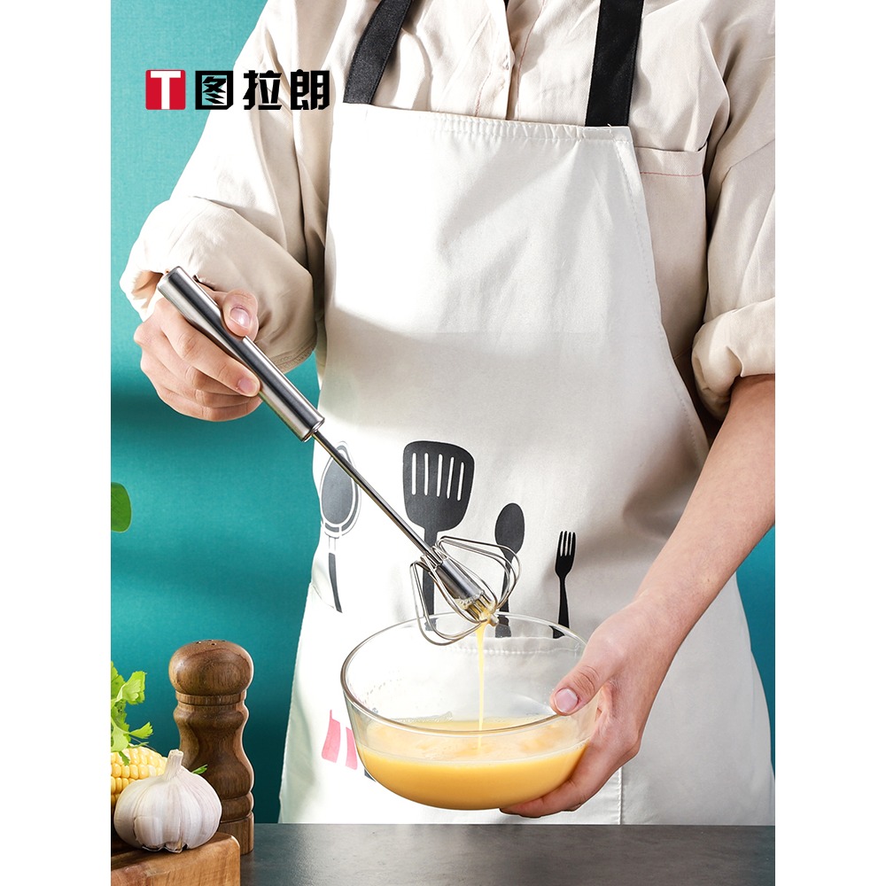 家用打蛋器手動手持蛋糕奶油攪蛋棒半自動打蛋烘焙攪拌器壓式打發-細節圖5