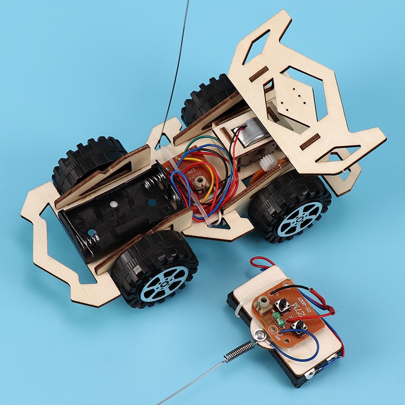 中小學生物理電路材料科技小製作創新發明男孩手工拼裝遙控車作品-細節圖3