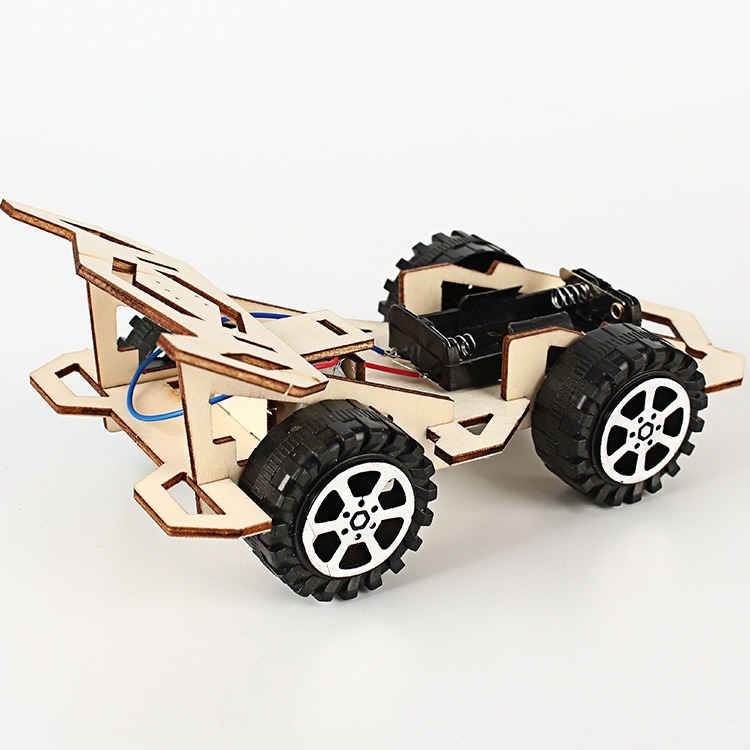 電動馬達賽車小學生科技小製作發明拼裝科學實驗手工玩具創客作品-細節圖3