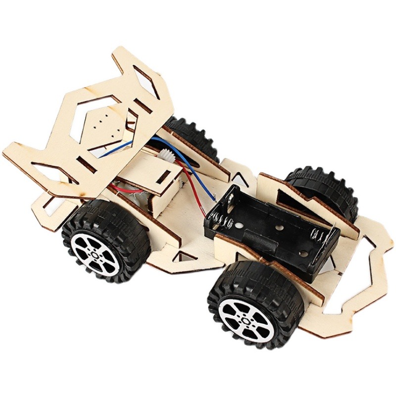 電動馬達賽車小學生科技小製作發明拼裝科學實驗手工玩具創客作品-細節圖5