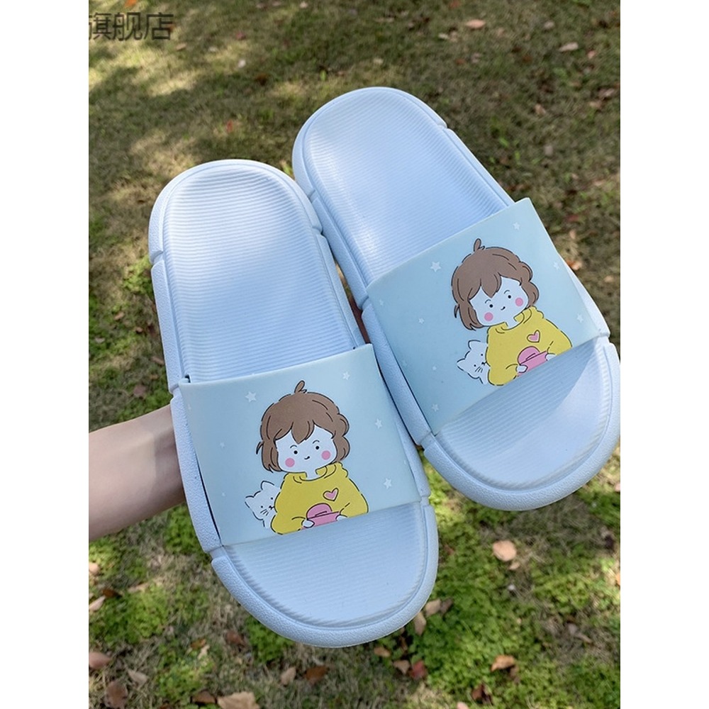 日式居家室內拖鞋女夏休閑外穿臥室地板浴室洗澡防滑軟底一字涼2-細節圖2
