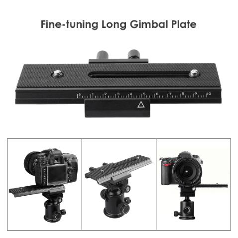 微距雲臺LP-01微調長型雲臺板快裝板微距架LP01微調滑軌 攝影配件-細節圖3